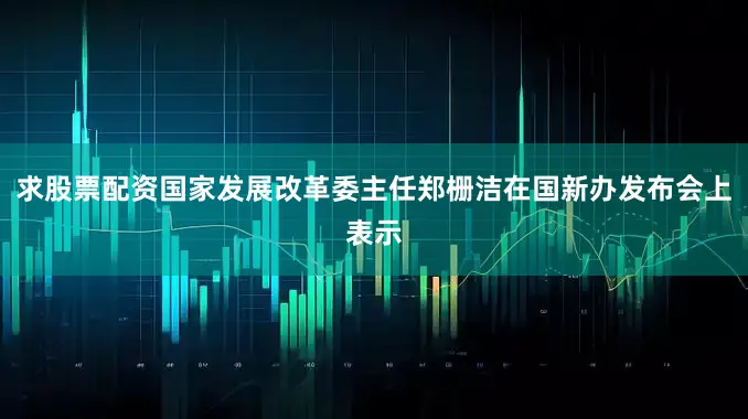 求股票配资国家发展改革委主任郑栅洁在国新办发布会上表示
